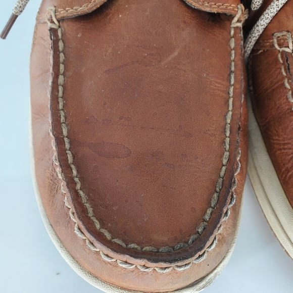 Sperry tan leather slip on driver boat shoe men's size 13 - Picture 3 of 9